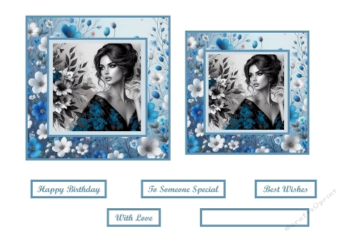 Beautiful Lady In Floral Toppers.