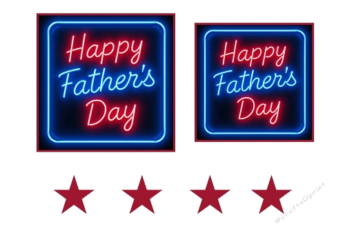 Fathers Day In Neon Light Toppers.