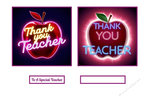 Thank You Teacher Neon Toppers