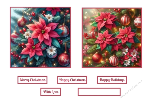 Christmas Poinsettias On A Christmas Tree Toppers.