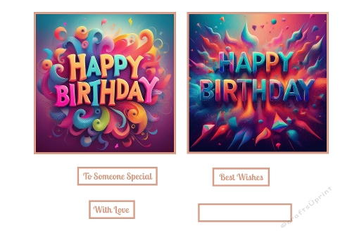 Colorful Happy Birthday Toppers.
