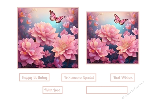 Beautiful Floral And Butterfly Toppers. 