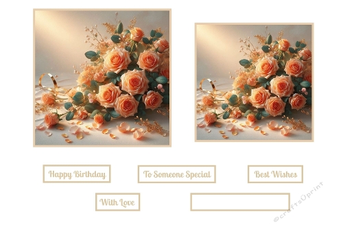 Beautiful Orange Roses Toppers. 