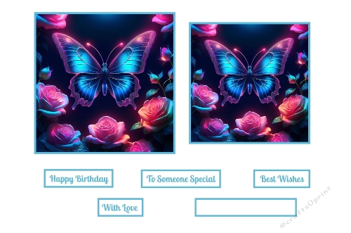Neon Roses and Butterfly Toppers.