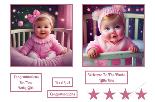 Baby Girl Toppers. 