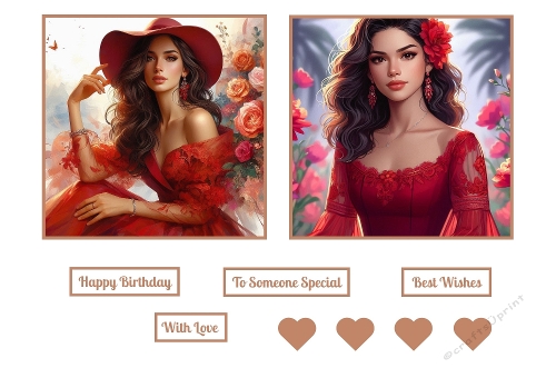 Beautiful Lady In Red Toppers.