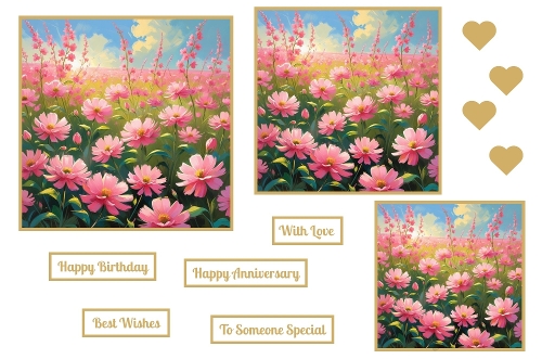 Lovely Pink Fowers Toppers.