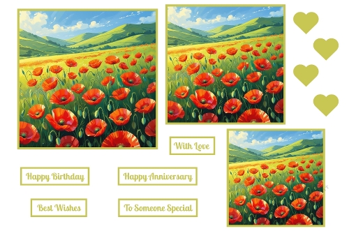 Beautiful Poppies Toppers.