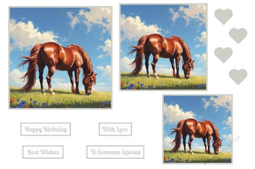 Beautiful Horse In The Countryside Toppers.