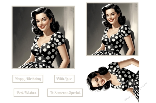 Lady In Black and White Dress Toppers.