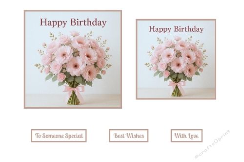 Birthday Flowers Bouquet Toppers.