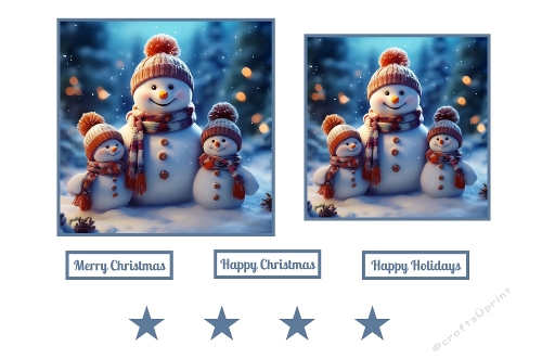 Snowman Family Toppers.