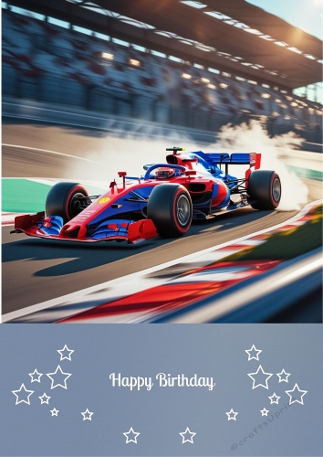 Male Birthday Sports Car  A4