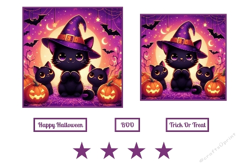 Cute Cats Halloween Toppers.