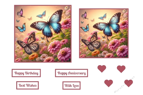 Beautiful Butterflies Toppers.