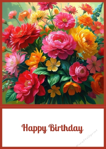 Birthday 5 X 7 Card Front.