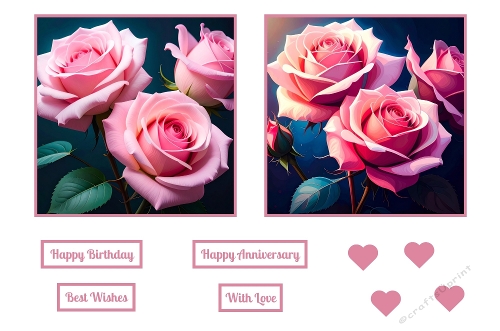 Beautiful Pink Roses Toppers.