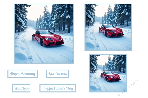 Red Sports Car Toppers. 