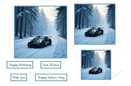 Black Sports Car Toppers.