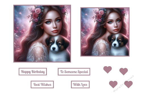 Beautiful Lady With Puppy Toppers 2