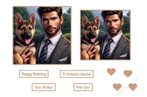 A Well Dressed Guy With A Beautiful Puppy Toppers. 3