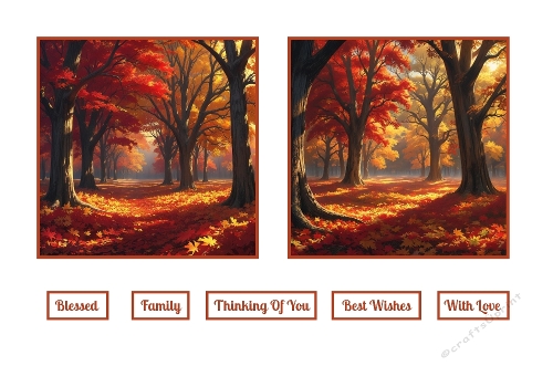 Autumn Fall Leaves Background Toppers.