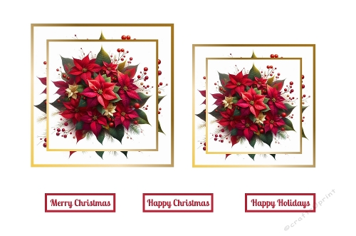 Christmas Poinsettia Bouquet Toppers.