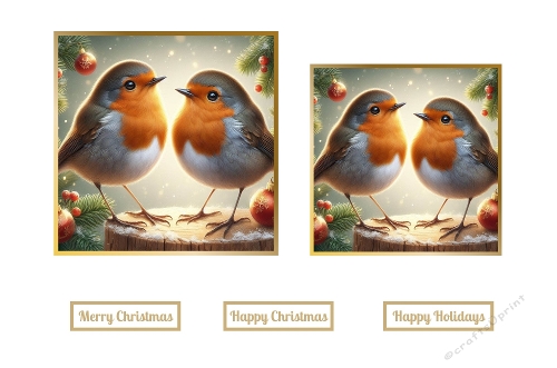 Cute Christmas Robins Toppers