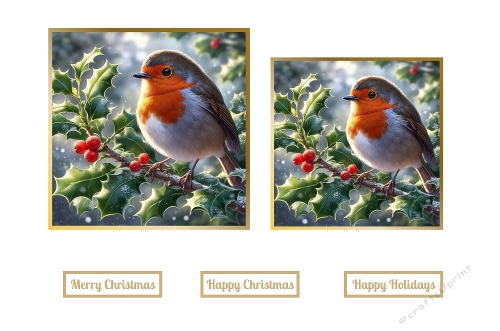 Cute Christmas Robin Toppers