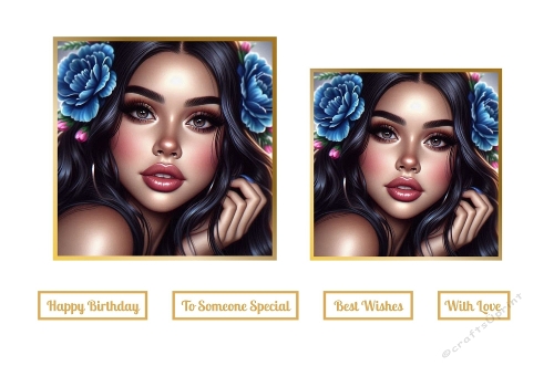 Girl With Makeup On Toppers.