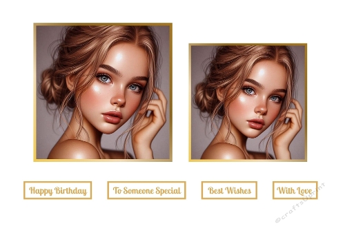 Girl With Makeup On Toppers.