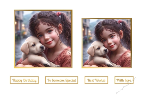 Girl With Puppy Toppers.