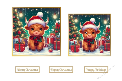 Cute Christmas Highland Cow Toppers.