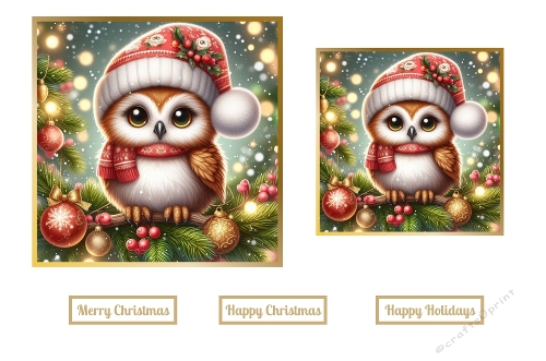 A Cute Christmas Owl Toppers.
