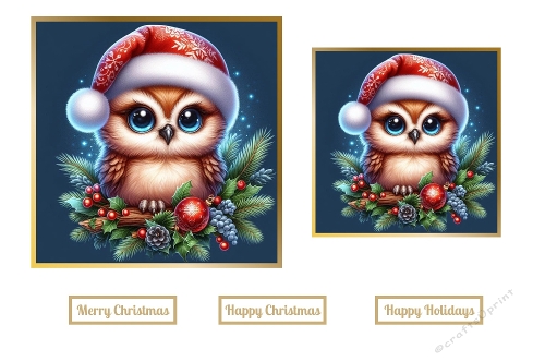A Cute Christmas Owl Toppers.