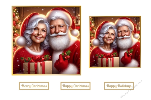 Mr and Mrs Claus Toppers.
