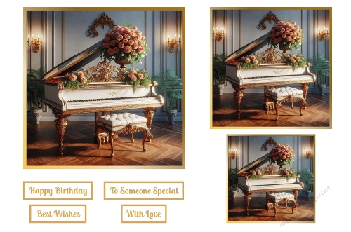 Piano and Roses Toppers.