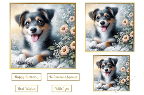 Beautiful Cute Dog  Toppers. 