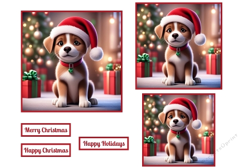 Cute Christmas Puppy Toppers.