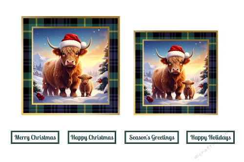 Christmas Highland Cows Toppers.