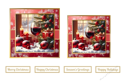 Red Wine Christmas Toppers.