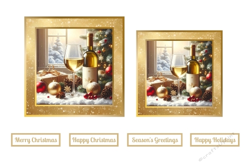 White Wine Christmas Toppers.