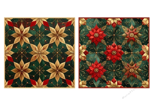 8 x 8 Christmas Themed Background Toppers.