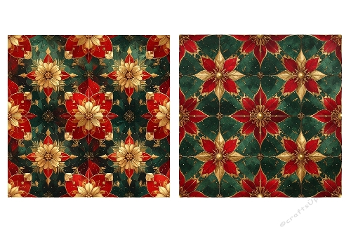 8 x 8 Christmas Themed Background Toppers.