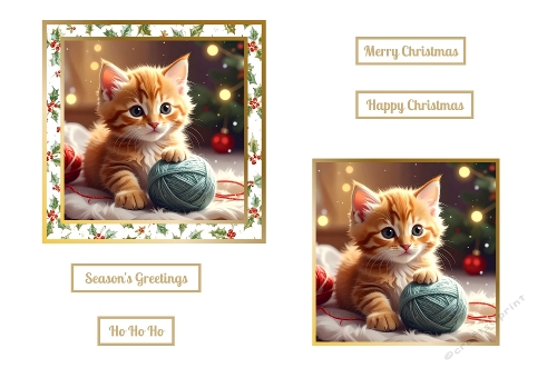 Cute Christmas Kitten Toppers.