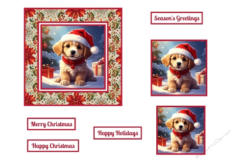 Cute Christmas Puppy Toppers.