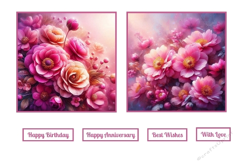 7 X 7 Flowers Toppers.