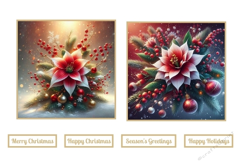 Christmas Flowers Toppers.
