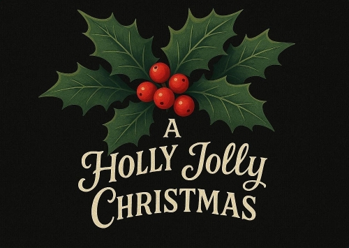 A Holly Jolly Christmas A4 Landscape.