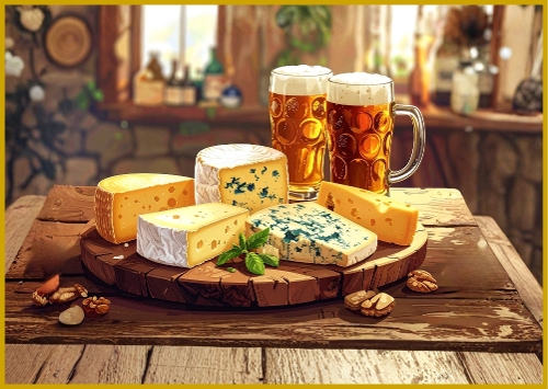 Lager and Cheese Board A4 Landscape.